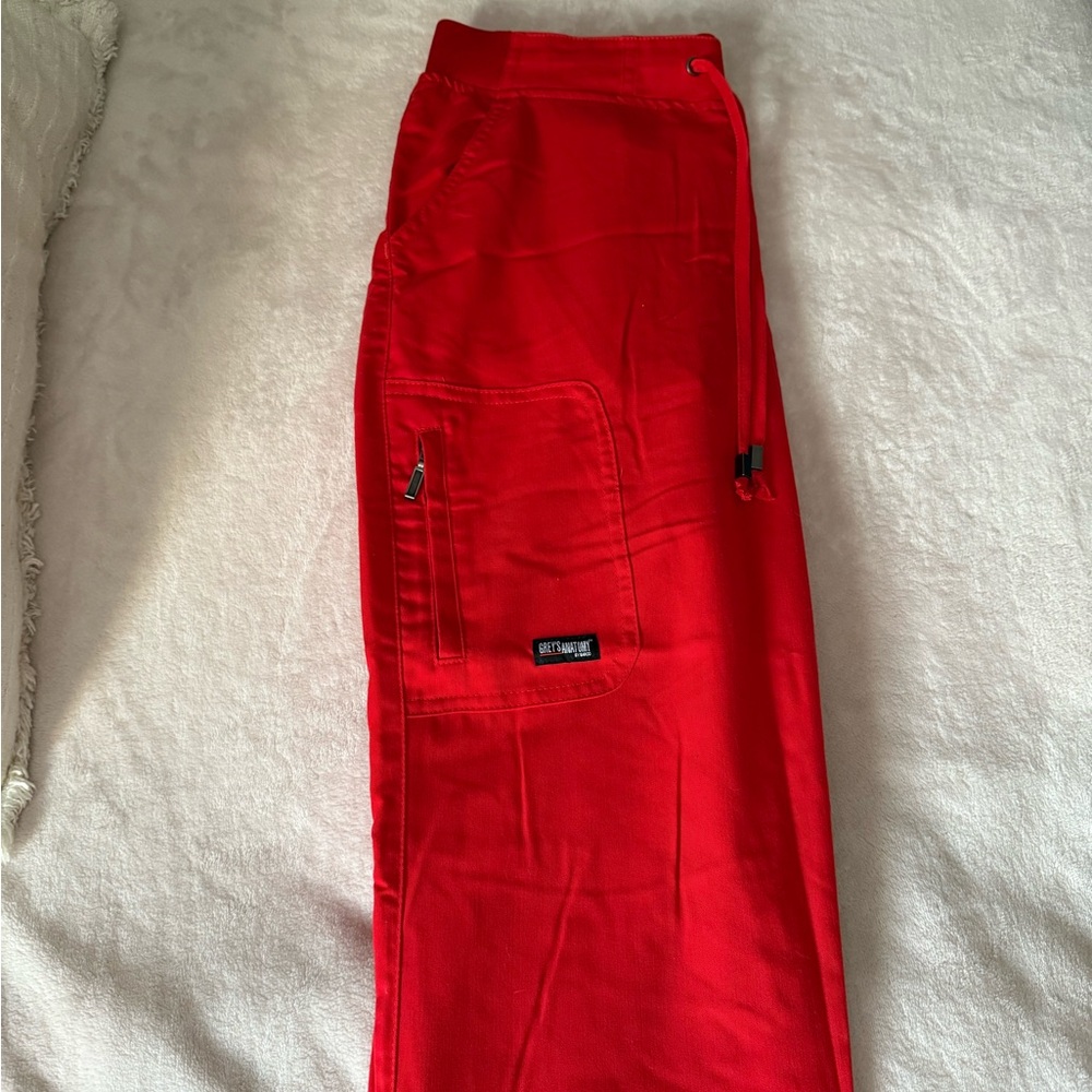 Grey's Anatomy Red Scrub Pants